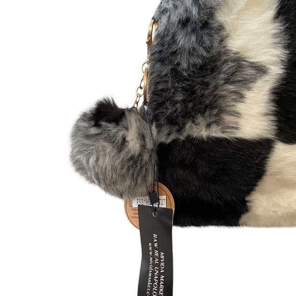 Heimish Atlantic Fashion Faux Fur Purse with Goldtone chain strap New with tag - Picture 3 of 8